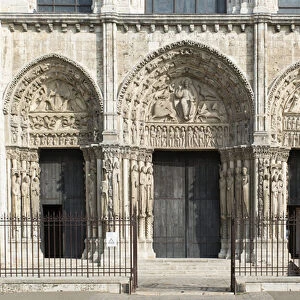 Cathedrale de chartres, portal royal facade west