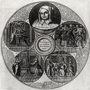 Catherine Monvoisin (La Voisin) (1640-80) and the Poison Affair, 1679 (engraving)