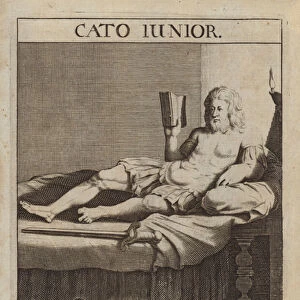 Cato the Younger, Roman statesman (engraving)