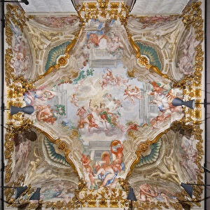 Ceiling with the allegory of the Autumn, Bacchus, Hall of Autumn, 1687-88 (fresco)