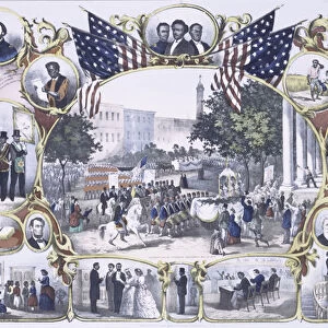 Celebration of the Fifteenth Amendment, 19 May 1870 (colour litho)