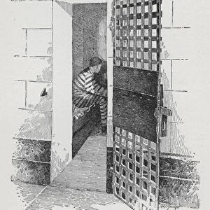 In the Cell, Blackwells Island Penitentiary (litho)
