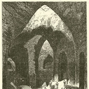 The Cellars of Max Sutaine and Co, in the Chemin de la Procession, Reims (engraving)