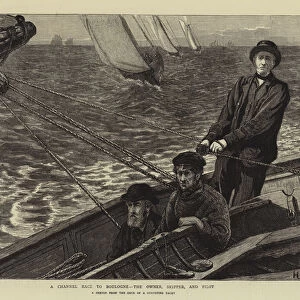 A Channel Race to Boulogne, the Owner, Skipper, and Pilot (engraving)