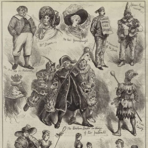 Characters in the Costume Ball at Colney Hatch Lunatic Asylum (engraving)