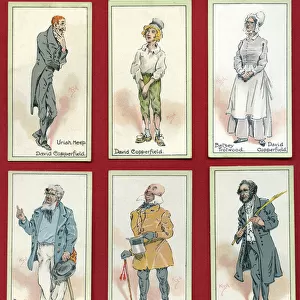 Characters from David Copperfield by Charles Dickens, 1923 (colour litho)