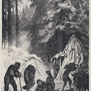 Charcoal Burners in the Black Forest (engraving)