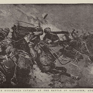 The Charge of the Household Cavalry at the Battle of Kassassin, 28 August 1882 (litho)