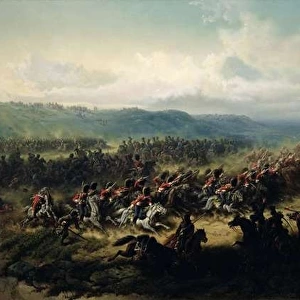 Charge of the Light Brigade, 25th October 1854 (oil on canvas)