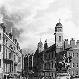 Charing Cross, looking up the Strand, 1811 (etching)