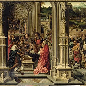 Charlemagne (742-814) Placing the Relics of Christ in the Chapel of Aix-la-Chapelle