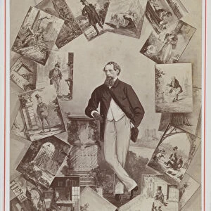 Charles Dickens and His Characters, from the original picture by W O Gray and W Broadfoot (litho)