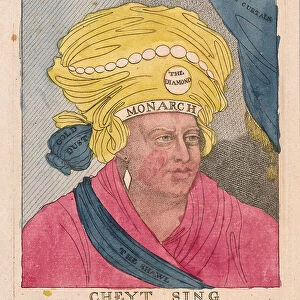 Cheyt Sing in his Eastern Dress, pub. 1786 (hand coloured engraving)