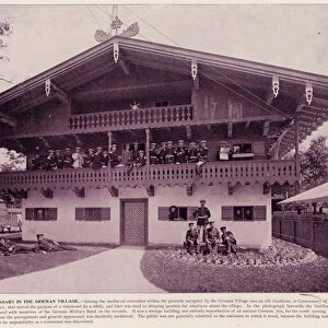 Chicago Worlds Fair, 1893: Caravansary in the German Village (b / w photo)