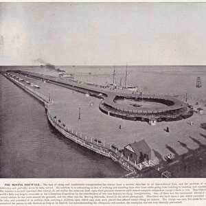 Chicago Worlds Fair, 1893: The Moving Sidewalk (b / w photo)