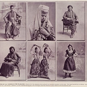 Chicago Worlds Fair, 1893: Types of All Nations in the Plaisance (b / w photo)