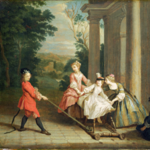 Children Playing with a Hobby Horse, c. 1741-47 (oil on canvas)