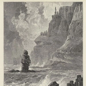 Chimney Rock, Giants Causeway (engraving)