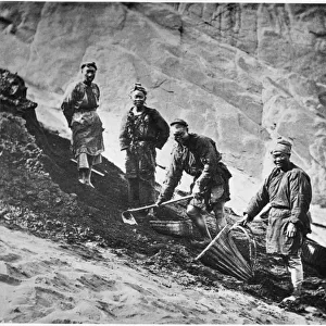 Chinese Coal Miners, c. 1867-72 (b / w photo)