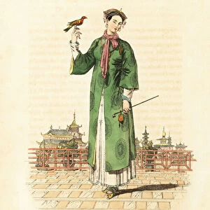 Chinese lady of rank, Peking, 18th century. 1822 (engraving)