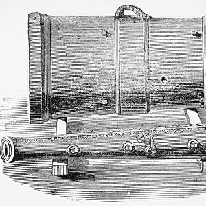 Chinese Monster Mortar, 1845 (engraving) (b&w photo)