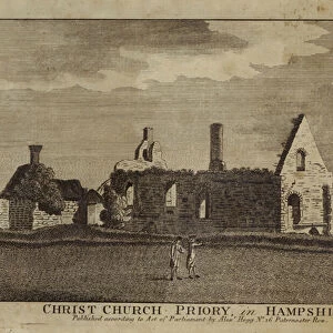 Christ Church Priory, in Hampshire (engraving)