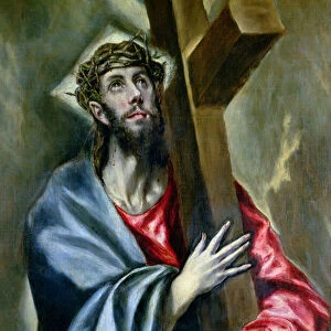 Christ Clasping the Cross, 1600-10 (oil on canvas)