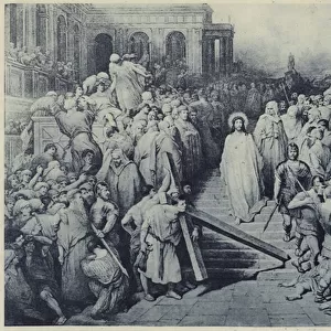 Christ leaving the Praetorium (litho)