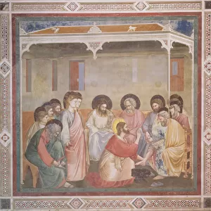 Christ Washing the Disciples Feet, c. 1305 (fresco) (pre-restoration