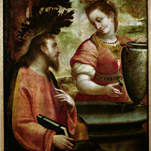 Christ and the Woman of Samaria, c. 1575-80 (oil on canvas)