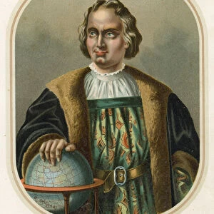 Christopher Columbus with globe