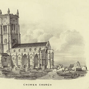 The Church of St Peter and St Paul in Cromer (litho)
