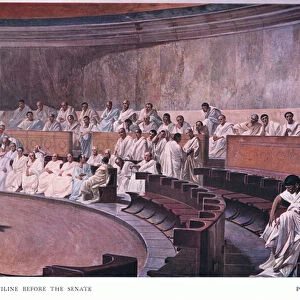 Cicero denounces Catiline before the Senate, from a fresco