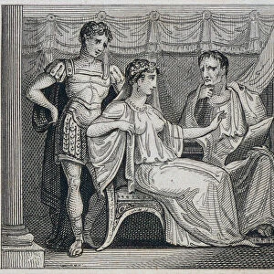 Cicero discovering the conspiracy of Catiline, 63 BC (engraving)