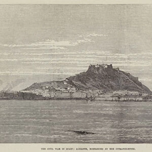 The Civil War in Spain, Alicante, bombarded by the Intransigentes (engraving)