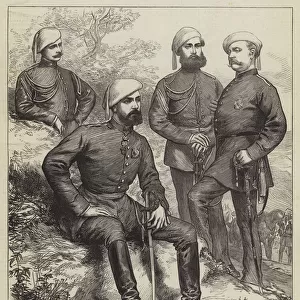 The Civil War in Spain, Don Carlos and his Staff (engraving)