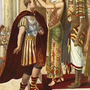 Cleopatra welcoming Caesar