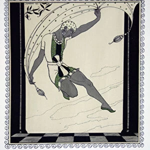 Cleopatre, from the series Designs on the dances of Vaslav Nijinsky (1889-1950). Georges Barbier (1882-1932), Pochoir Print