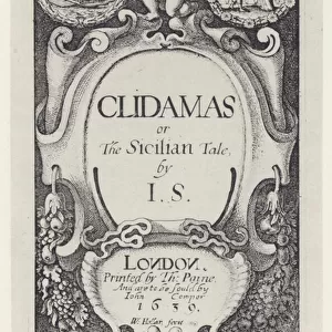 Clidamas, By Js T Paine for J Cowper 1639 (b / w photo)