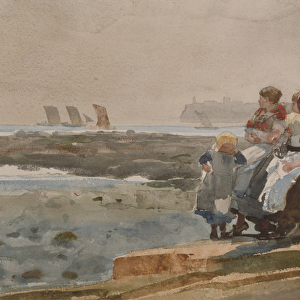 Under the Cliff, Cullercoats, c. 1881 (w / c & graphite on wove paper)