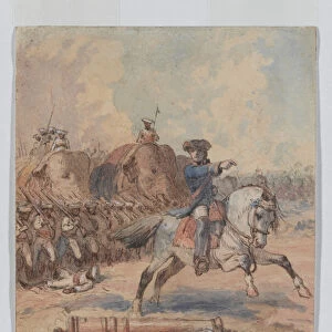 Clive at Plassey, 1757 (w / c & ink on paper)