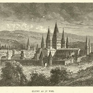 Cluny as it was (engraving)