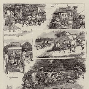 Coaching in Ceylon, Incidents of a Journey into the Interior (engraving)