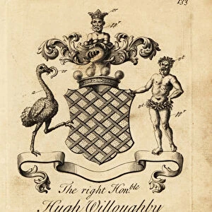Coat of arms of the Right Honourable Hugh Willoughby, Lord Willoughby of Parham, 15th Baron Willoughby of Parham, 1713-1765