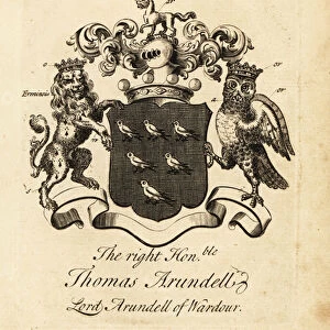 Coat of arms of the Right Honourable Thomas Arundell, Lord Arundell of Wardour, 7th Baron Arundell of Wardour, 1717-1756