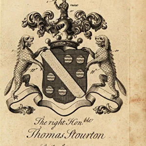 Coat of arms of the Right Honourable Thomas Stourton, 14th Baron Stourton, 1667-1744