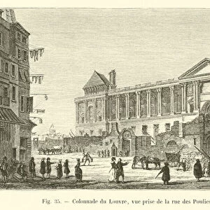 Colonnade du Louvre, vue prise de la rue des Poulies, vers 1758 (engraving)