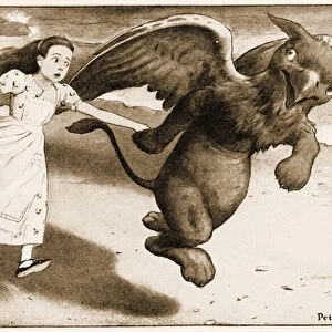 "Come on! cried the Gryphon", illustration for Lewis Carroll