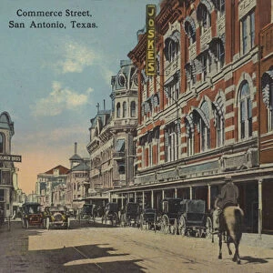 Commerce Street in San Antonio, Texas, USA (coloured photo)