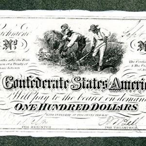 Confederate note (litho) (b / w photo)